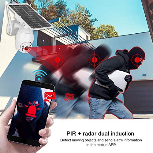 ALPTOP 100% Wire-Free Wireless Rechargeable Battery Solar Powered Outdoor 1080P Pan Tilt WiFi Security Camera PIR Motion Recording Two-Way Audio IP65 Weatherproof Night Vision Built-in SD Slot