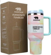 Fountain 40oz Stainless Steel Quencher H2.0 Vacuum Insulated Tumbler with Lid and Straw for Water, Iced Tea or Coffee, Smoothie (oud Cream)