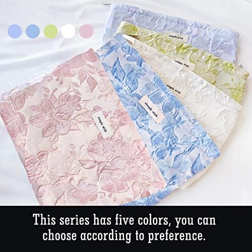 STARDW Flower Cosmetic Bags Makeup Bags for Women and Girls,Travel Makeup Bag Large Capacity Canvas Makeup Bag,Makeup Organizer Bag Zipper Pouch, Embossed pink, Large Capacity Aesthetic Makeup Bags