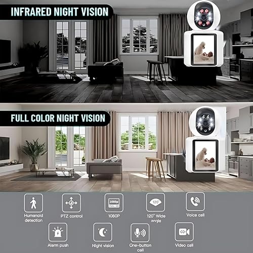 Indoor Security Camera for Home - Video Calling Smart 360 Camera Baby Monitor CCTV Camera for home wireless with audio - Wifi Camera - Spy Camera - Hidden Camera for Home Camera - Baby Camera