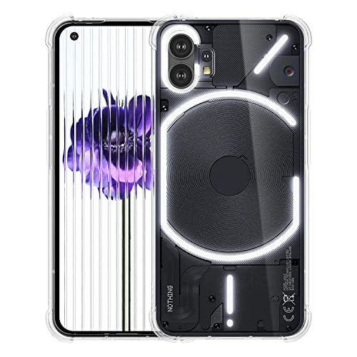 Zubitech Case for Nothing Phone 1 Case Cover Transparent Anti Scratch Case Shock Absorbent Bumper Protective Transparent Back Cover with Camera Protection for Nothing Phone 1 Clear