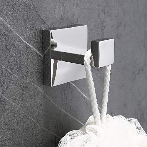 Nolimas Polished Chrome Towel Coat Hooks SUS304 Stainless Steel Bathroom Bathroom Hardware Clothes Garage Hotel Cabinet Closet Sponges Robe Hook Wall Mounted Kitchen Heavy Duty Bath Door Hanger