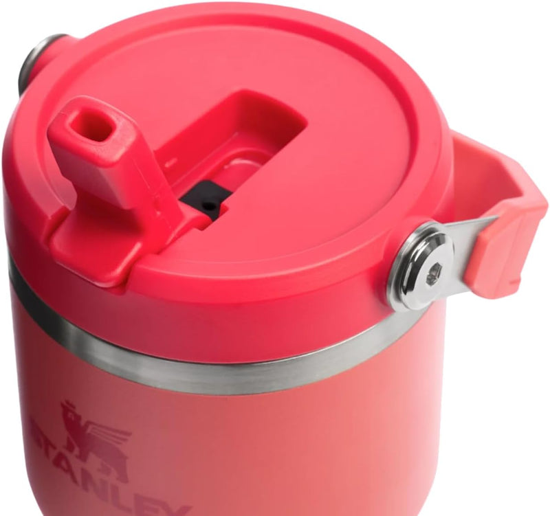 Ice Flow GO 600ml/20oz Flip Straw Wtr Btl Hot Coral
