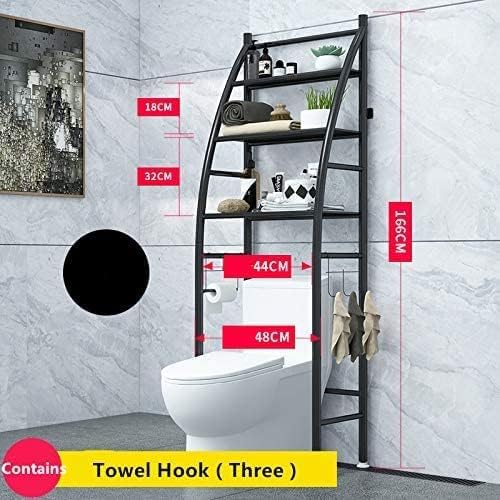 3 Shelf Over The Toilet Bathroom Shelf Black