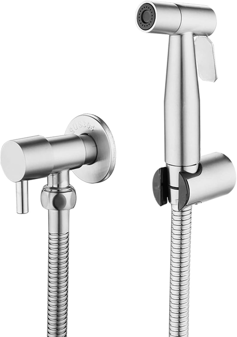 LOSCHEN 【】 Stainless Steel Bidet Sprayer kit for Toilet,Hand Held Sprayer Shattaf Toilet Attachment for Pet Bath/Personal Hygiene/Bathroom/Closestool, Easy to Install