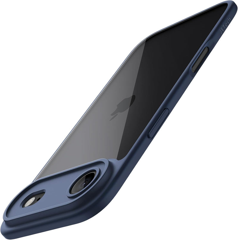 JETech Case for iPhone 17 6.3-Inch, Shockproof Phone Bumper Cover, Solid Color Matte TPU Frame, Anti-Scratch Clear Back (Lavender) - iPhone Air Storm Blue