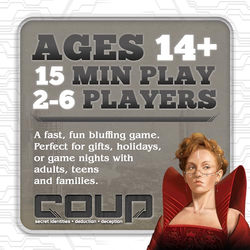 Indie Boards and cards Coup the Dystopian Universe, Multi Color
