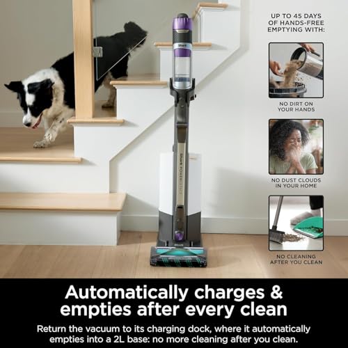 Shark PowerDetect Clean & Empty Cordless Pet Vacuum Cleaner, 70 Minutes Run-Time, Mocha Grey/Brass, IP3251MET