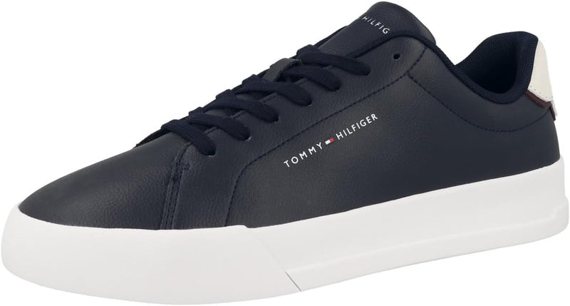 Tommy Hilfiger Men’s Detail Essential Leather Court Trainers