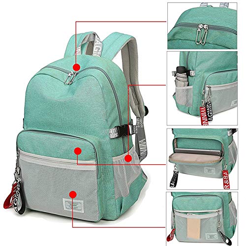 Classic Backpack Haversack Travel School Bag Student Simple Daypack Bookbag by Mygreen(Gray)