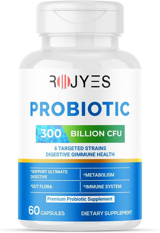 Probiotic 300 Billion CFU Supplement, Probiotics for Gut Health and Digestive Balance, Immune Support, Bloating and Digestion Support, Daily Digestive Health Supplement, 60 Capsules