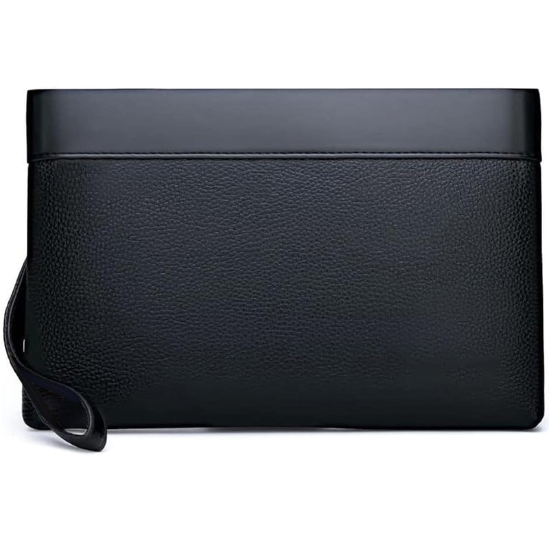 Eshow Mens Wristlet Bag Clutch Purse Synthetic Leather Bags with Wrist Strap Zip Closure 7.9 Inch
