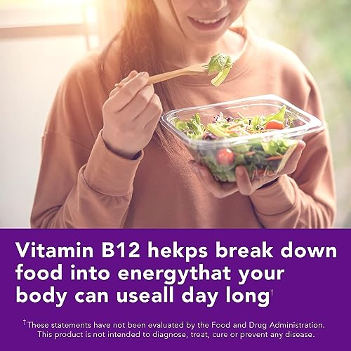 NBL Natural 1000 mcg Nervous System Health Vitamin B12 Supplement, 100-Softgels