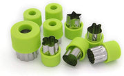 Vegetable Cutter Shapes Set (9 Piece) - Mini Cookie Cutters, Vegetable Shape Cutters for Kids, Bento Lunch Box Accessories