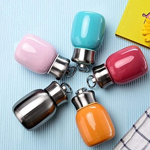 200ml Small Vacuum Insulated Water Bottle Portable Leak Proof Stainless Steel Thermal Cold Hot Bottle for Kids Women School Office Lunch Coffee