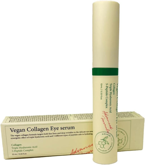 The Original Vegan Collagen Eye Serum with Triple Hyaluronic Acid and 5 Peptide Complex from South Korea