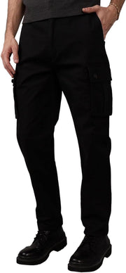 Flex Relaxed Straight Cargo Pant for Men - Bold Black