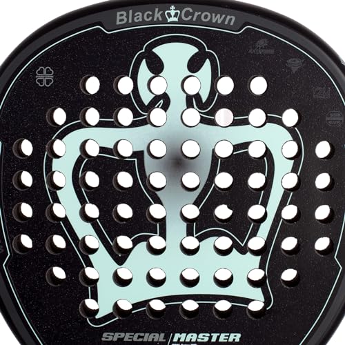 Black Crown - Black Crown Special Master Padel Racket - 355 g to 370 g - Carbon Tubular Frame - 12K Carbon Core - SSB Black EVA Rubber - 40% Power, 60% Control