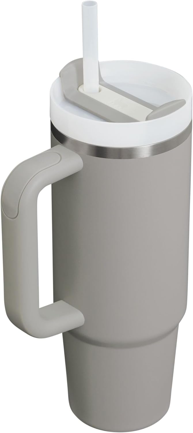 Stanley Quencher H2.0 FlowState Stainless Steel Vacuum Insulated Tumbler with Lid and Straw for Water, Iced Tea or Coffee, Smoothie and More, Rose Quartz 2.0, 20oz