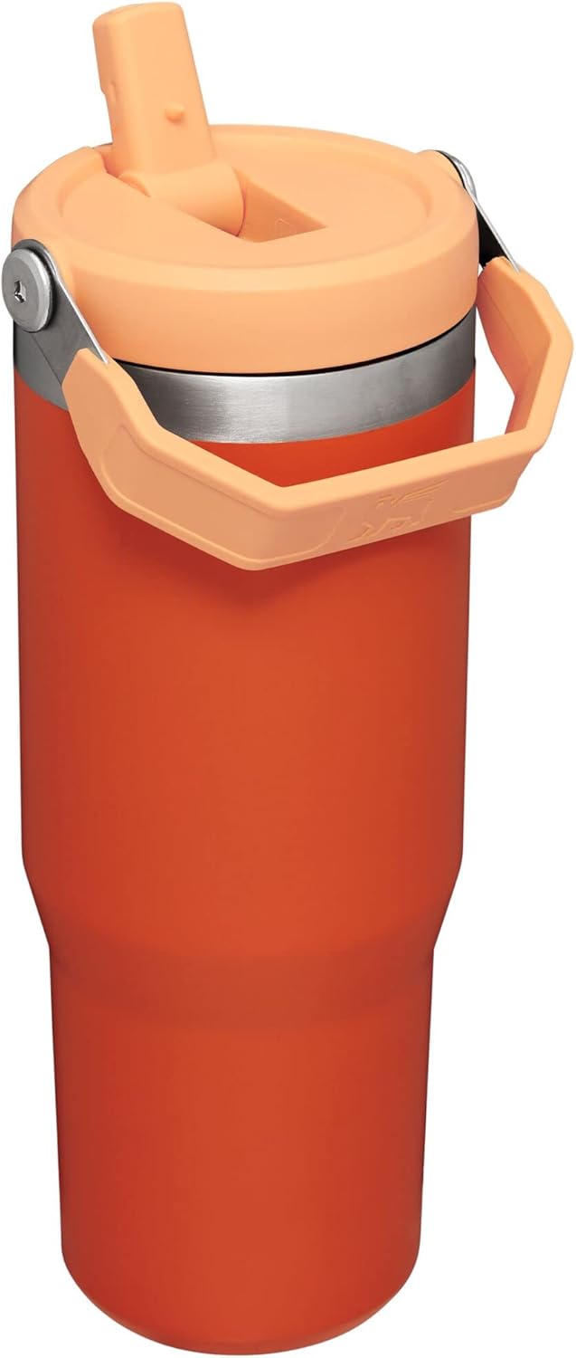 Stanley IceFlow Stainless Steel Tumbler with Straw - Vacuum Insulated Water Bottle for Home, Office or Car - Reusable Cup with Straw Leakproof Flip - Cold for 12 Hours or Iced for 2 Days