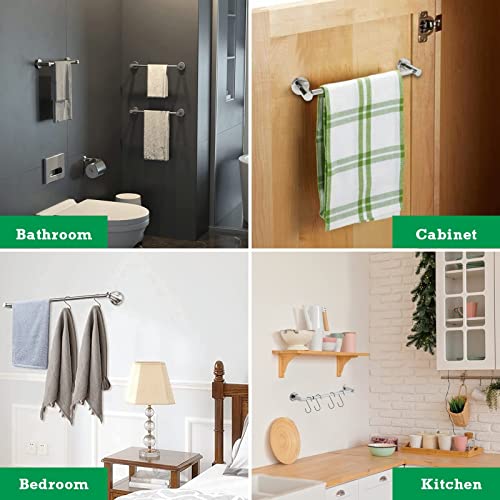 NALACAL Stainless Steel Towel Rail, 40-70cm Adjustable Wall Mounted Towel Holder with Screws, Expandable Polished Towel Bar Rack for Bathroom Kitchen Accessory