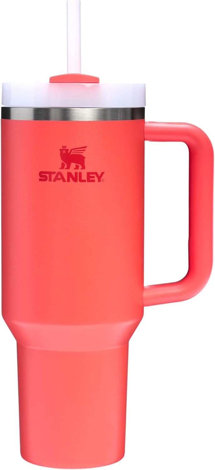 Stanley Quencher H2.0 Tumbler with Handle & Straw 30 oz | Twist On 3-Way Lid | Cupholder Compatible for Travel | Insulated Stainless Steel Cup | BPA-Free | Cherry Blossom