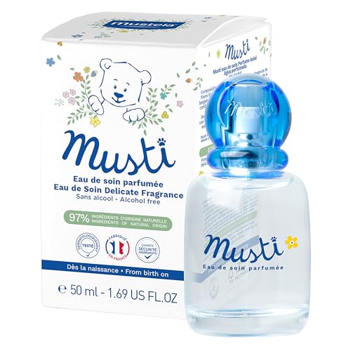 Mustela Musti Eau de Soin Parfumee - Delicate Fragrance for Boys & Girls - with Chamomile & Honey Extracts - AlcoholFree - 50ml
