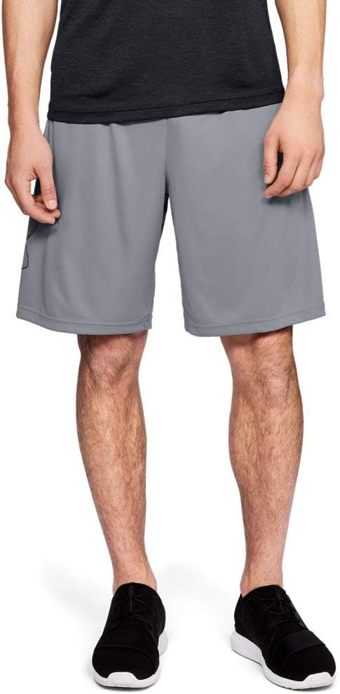 Tech Graphic Short, Running Shorts Made of Breathable Material, Workout Shorts with Ultra-light Design Men - L Steel