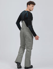 YEEFINE Men's Waterproof Snow Pants Insulated Outdoor Ski Pants Winter Warm Detachable Suspender Snowboard Bibs