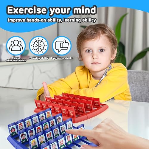 ARGT Guess Who? Classic Family Board Game – Fun Indoor Puzzle for Kids & Adults, 2-Player Desk Battle Game – Traditional Who Is It? Strategy Game, Perfect Party Gift for Boys & Girls Age 4+