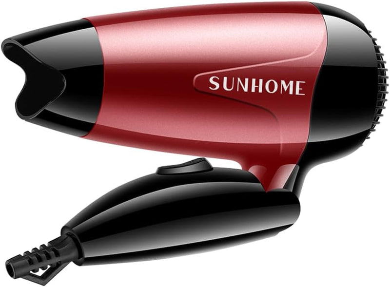 SUNHOME Foldable1200W Mini Hair Dryer. Easy storage hook. Travel portable Hair Dryer Green/White