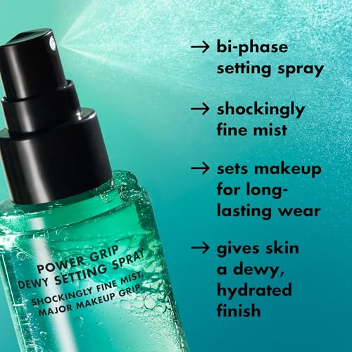 e.l.f. Power Grip Dewy Setting Spray, Ultra Fine & Long-Lasting Formula, Fixes Makeup for a Hydrated, Dewy Finish, Vegan & Cruelty Free