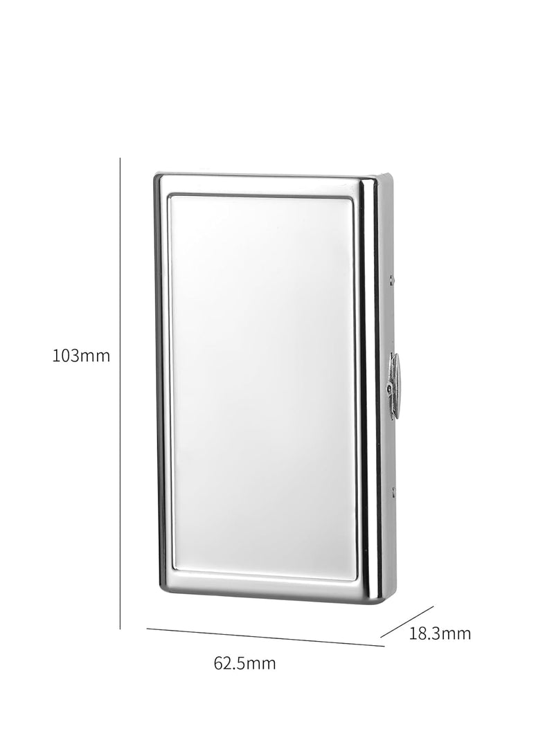 KUGUAN Stainless Steel Cigarette Case, 20pcs Slim/100's or 14pcs Regular/King Size, Moisture Proof, Durable, Portable, Good for Gift
