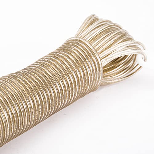 Baosong Washing Line Rope with Steel Core, Heavy Duty Laundry Lines with 2 Tensioners, PVC Covered Clothes Line for Indoor, Outdoor, Garden (20M)