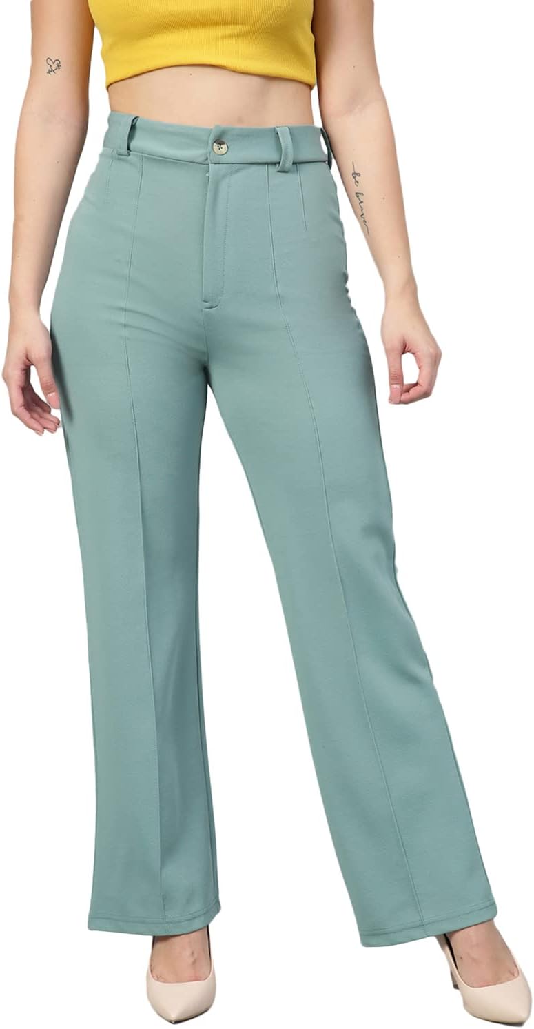 Women KTTWOMENSPANT151 Casual Pants (pack of 1) - Light Moss Green