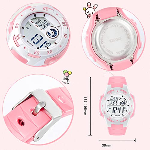 SYOSI Children's Luminous Watch, Kids Digital Sports Watch Boys and Girls Outdoor Waterproof Watch Alarm Stopwatch, Electronic Watch for School Students