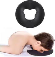 Silicone Face Massage Pillow,SPA Beauty Face Relax Headrest,Salon Skin Care Soft Overlay Travel Head Support,Black - Black