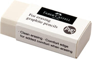 Faber-Castell Pvc Free Eraser Medium Blister Of 3Pc, White, 188252