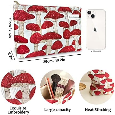 STARDW Flower Cosmetic Bags Makeup Bags for Women and Girls,Travel Makeup Bag Large Capacity Canvas Makeup Bag,Makeup Organizer Bag Zipper Pouch, Embossed pink, Large Capacity Aesthetic Makeup Bags