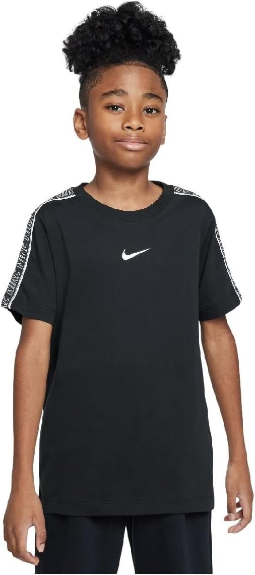 Unisex Kids Sportswear Club+Poly 2 TEES AND T-SHIRTS (pack of 1) - BLACK