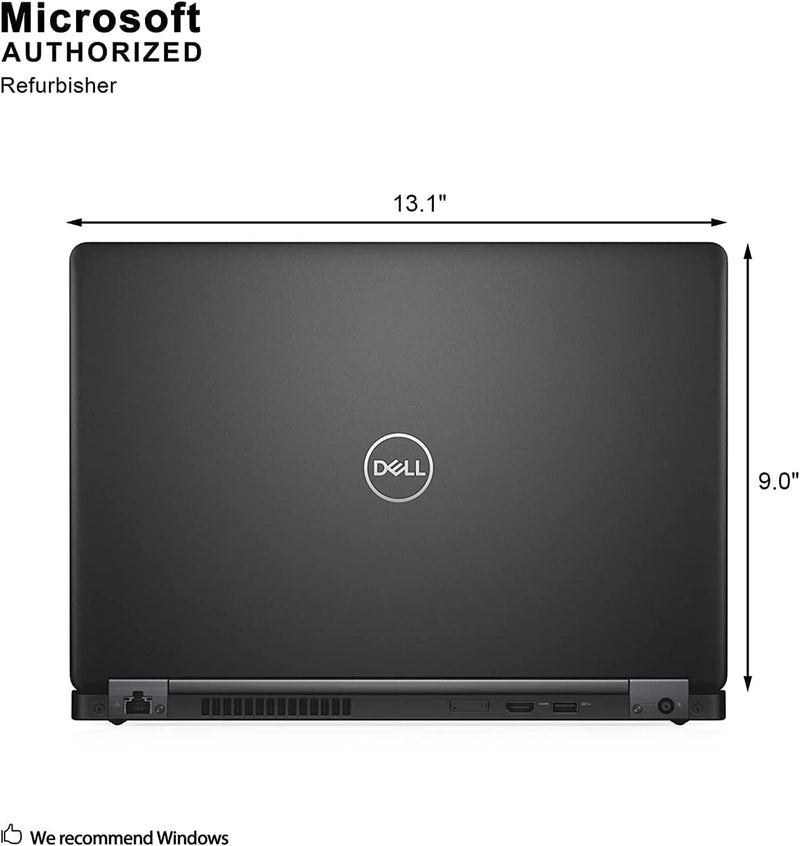 Dell (Refurbished) Latitude 5490 Intel Core i5-8250U X4 1.6GHz 16GB RAM, 512GB SSD 14 inch LCD, Black - Windows 10 Pro