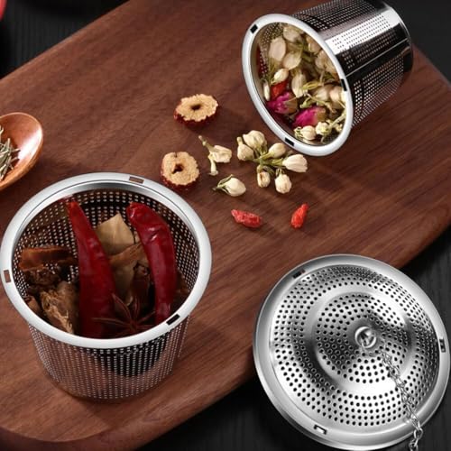 Tealand Durable Infuser Basket Stainless Steel Silver-Coloured Platinized Perfect Size Suitable To Any Teapot Mugs Cups To Steep Green Black Herbal Oolong Loose Leaf Tea 6.5x6cm