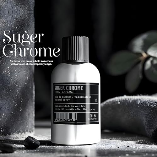 ARO FAC By AMD Perfumes Suger Chrome Unisex Perfume - Classic Perfume for Men and Women - Long Lasting Men's and Women's Fragrances with Blend of Woody Notes Eau de Parfum EDP 100ml