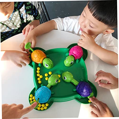 ORFOFE 1 Set Board Desktop Hippo Sensory Cartoon Peg Board Game Color Sorting Game Intelligent Game Tortoise Eating Beans Desk Game Restless
