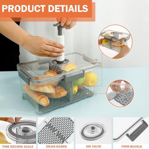 Bread Box for Kitchen Countertop Large Bread Box Farmhouse Bread Container Bread Storage with Window Bread Holder Black