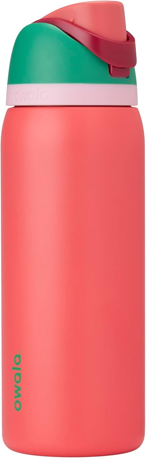 FreeSip - Stainless Steel - 32-oz. - Mint/Purple (Beach House) (Amazon) (A7) - Strawbery Field 32 Ounces