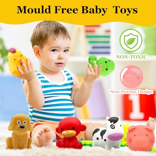 PARHILYAR Bath Toys for Kids 1-3 2-4 - No Hole No Mold Baby Bath Toys for 6-12-18-24 Months Bathtub Tub Water Pool Shower Toys for 1 2 3 4 Year Old Boys Children Birthday for Kids Toys Age 1-5