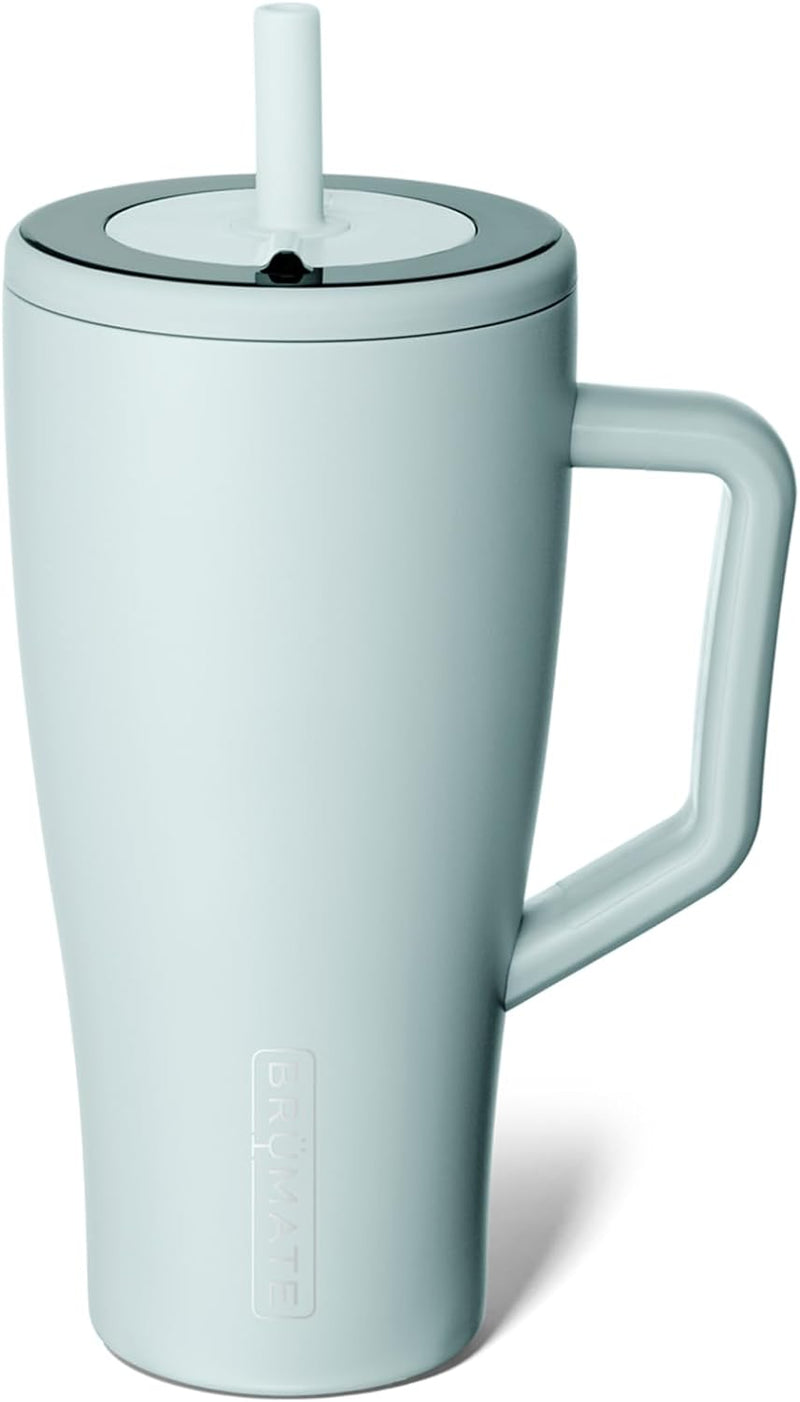 BrüMate Era 40 oz Tumbler with Handle and Straw | 100% Leakproof Insulated Tumbler with Lid and Straw | Made of Stainless Steel | Cup Holder Friendly Base | 40oz (Dune)