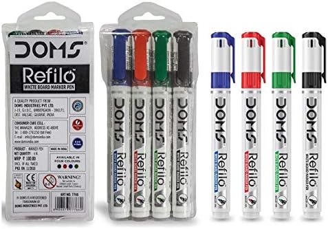 DOMS 7766 REFILO WHITEBOARD MARKER PACK 4 PCS