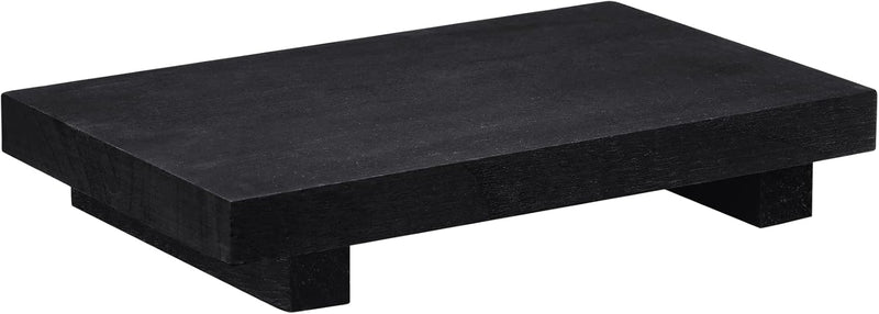 Nuogo Wood Riser Tray Soap, Stand Soap Tray for Kitchen Sink, Wood Pedestal for Kitchen Counter Sink Stand Decorative Rustic Bathroom Dishes for Plant Bottles Candles Display (Natural, 9 x 6 Inch)